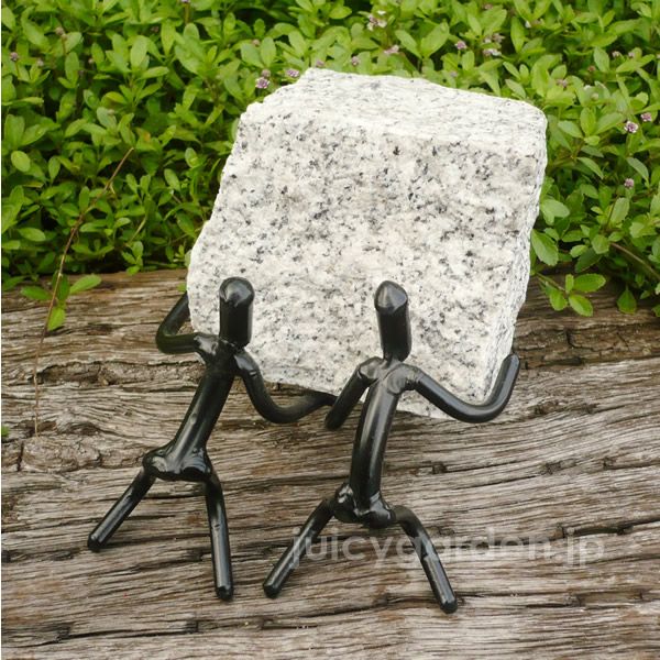 ピンコロ石と鉄キャラ雑貨　ピンコロカップル