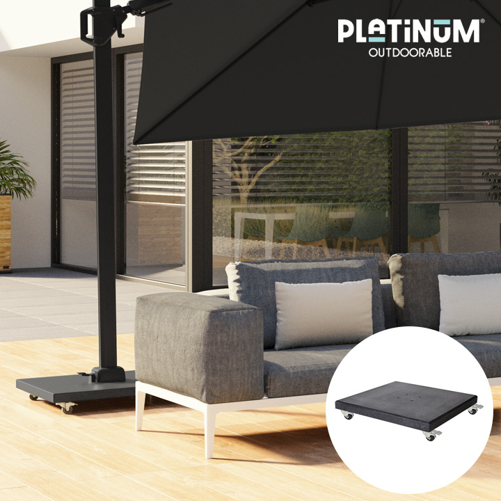 【専用オプション】「プラチナム（Platinum） モデナ（Modena） 大型パラソル用 キャスター付きベース 90kg ブラック」