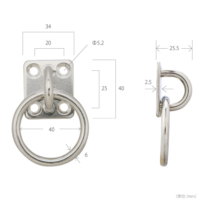 本体別売り「tende テンデ 丸カンプレート」