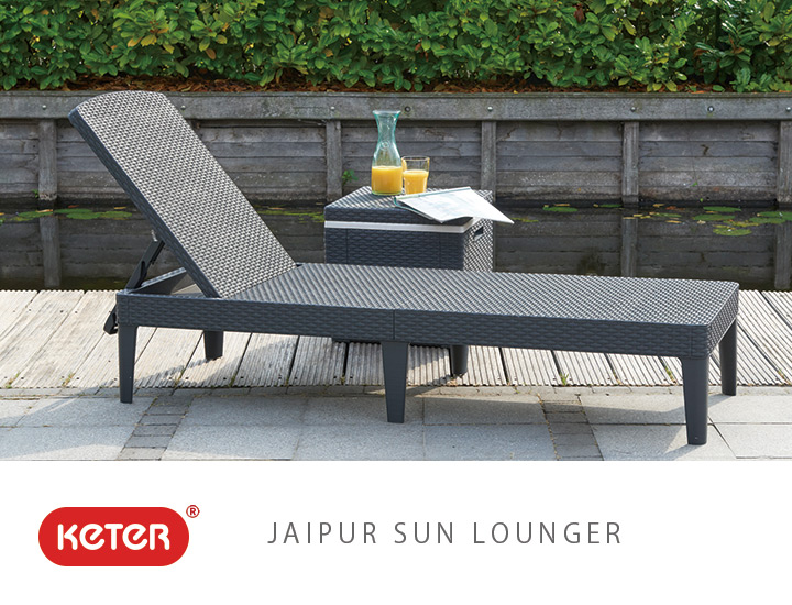 樹脂製ラタン調ファニチャー「ケター（KETER） ジャイプール サンラウンジャー（JAIPUR SUN LOUNGER）[pt_sale20200201-0331]」