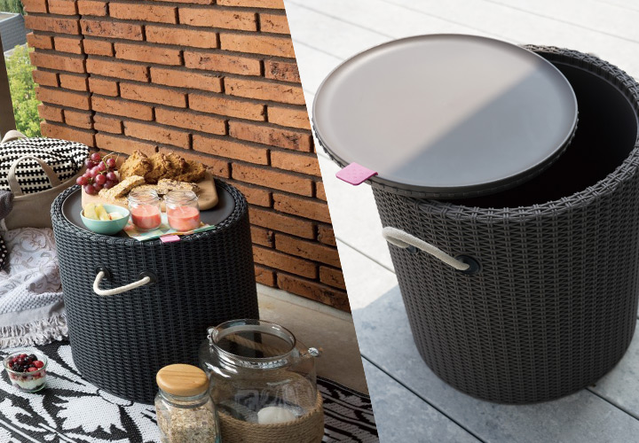 樹脂製ラタン調スツール「ケター クールスツール ロープ（COOL STOOL ROPE）」