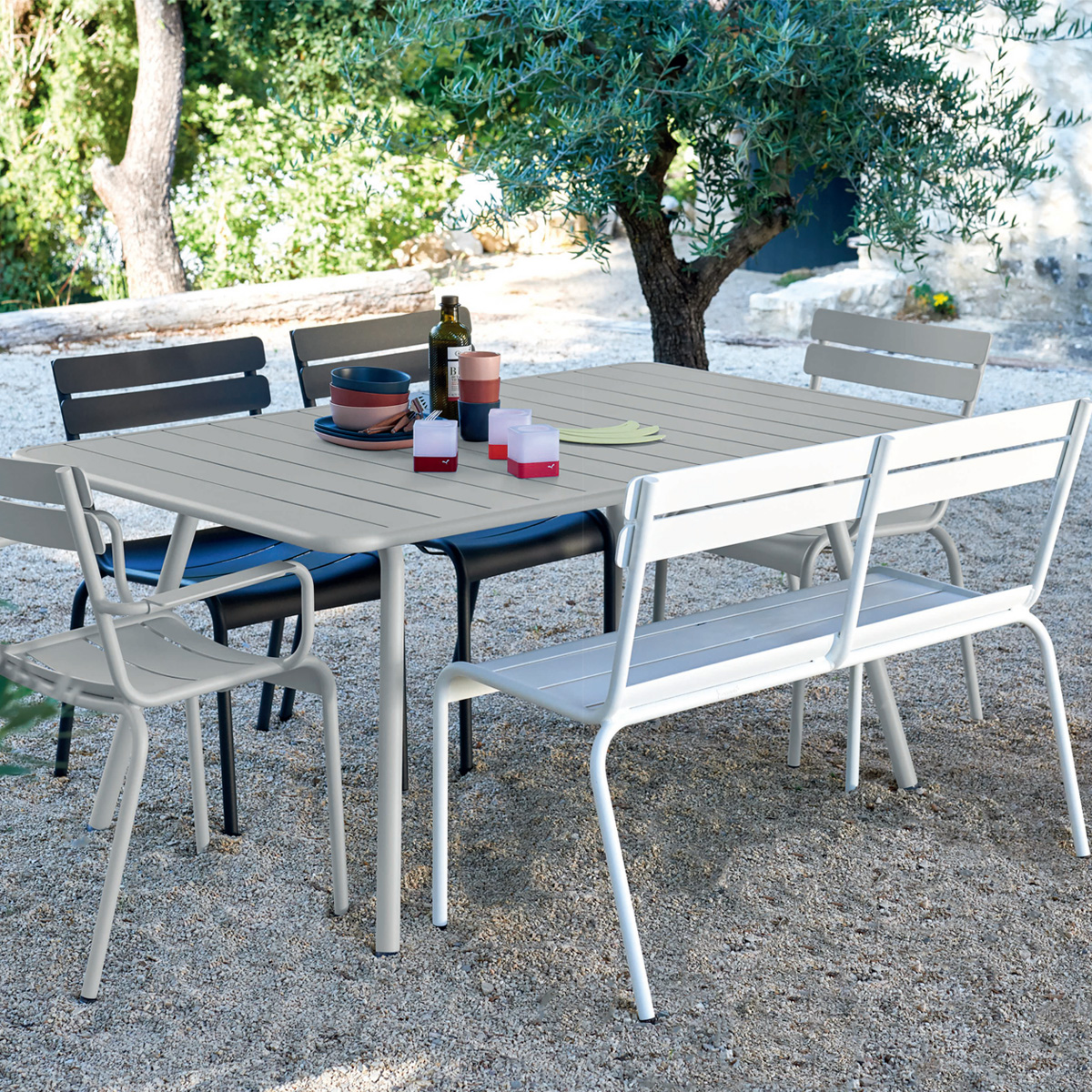 アルミ製ガーデンベンチ 「Fermob フェルモブ ルクセンブールベンチ」 屋外対応