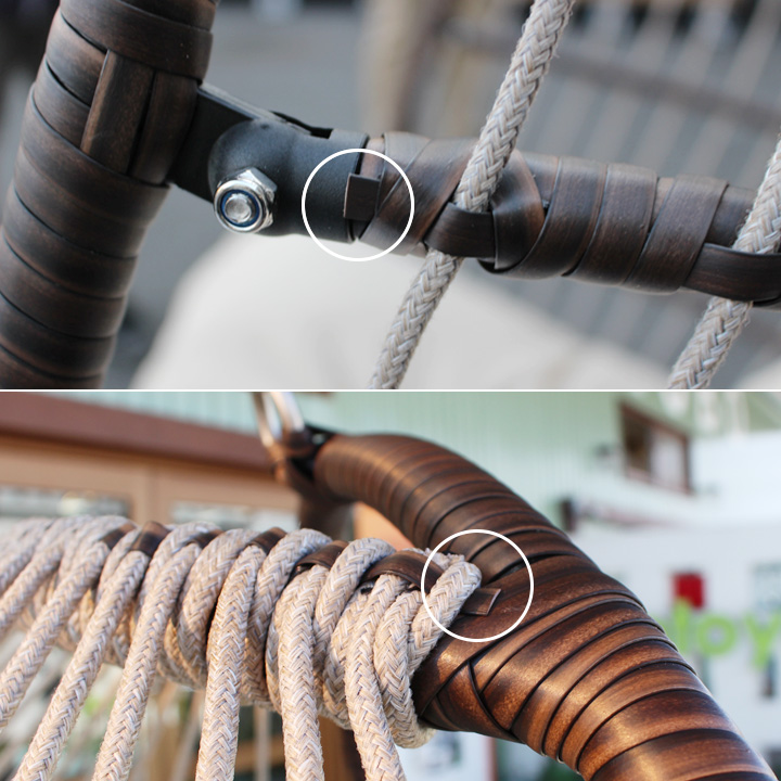 「折りたたみ式ガーデン TANFLY ハンギングチェア」クッション付き