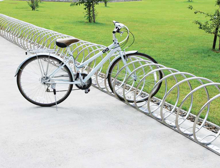 連結可能な駐輪スタンド「自転車スタンド サイクルレスター D-NA CY」（1ユニット2台）