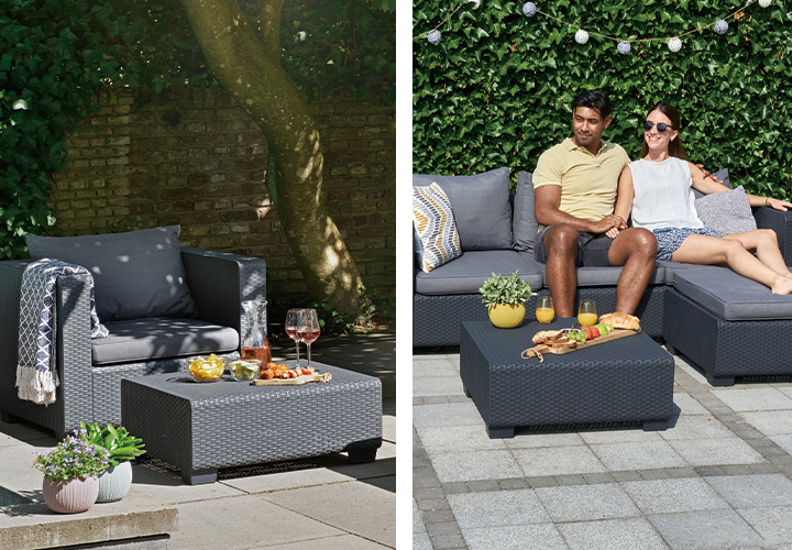 樹脂製ラタン調ファニチャー「ケター（KETER） サルタ テーブル（TABLE）」