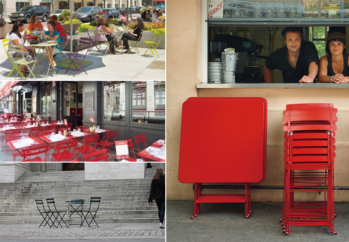 屋外用テーブル「Fermob ビストロ スクエアテーブル71H」