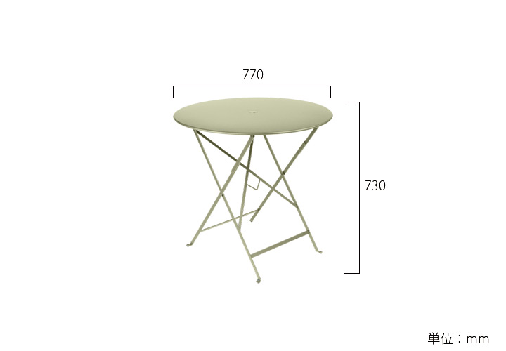 屋外用テーブル「Fermob ビストロ ラウンドテーブル77H」