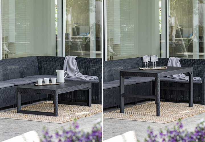 ケター （KETER）  ロザリエ コーナーソファ＆リヨンテーブルセット （ROSALIE CORNER SOFA WITH LYON TABLE SET）