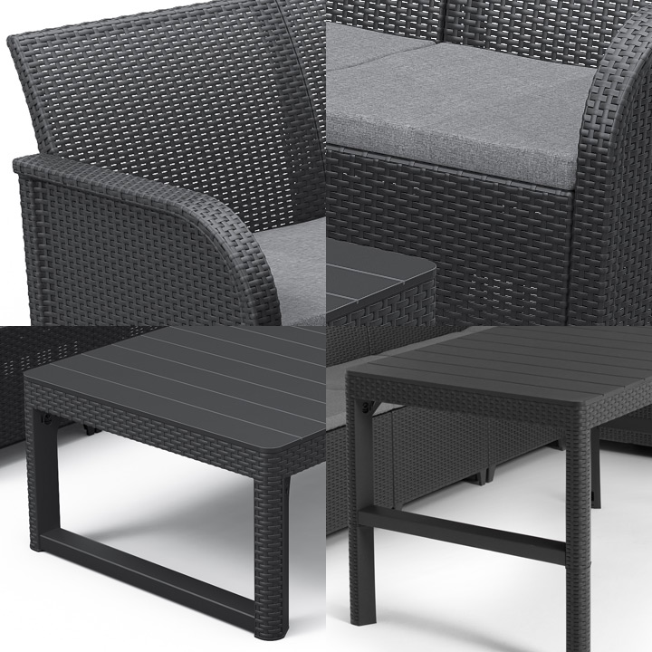 ケター （KETER）  ロザリエ コーナーソファ＆リヨンテーブルセット （ROSALIE CORNER SOFA WITH LYON TABLE SET）