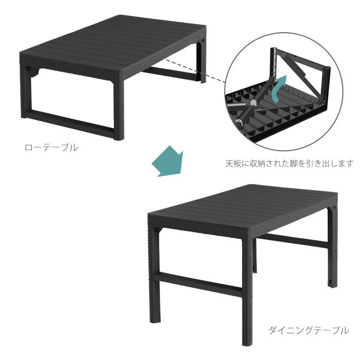 ケター （KETER）  ロザリエ コーナーソファ＆リヨンテーブルセット （ROSALIE CORNER SOFA WITH LYON TABLE SET）
