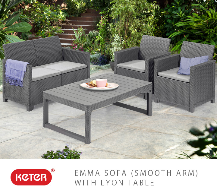 ケター （KETER）  ロザリエ コーナーソファ＆リヨンテーブルセット （ROSALIE CORNER SOFA WITH LYON TABLE SET）