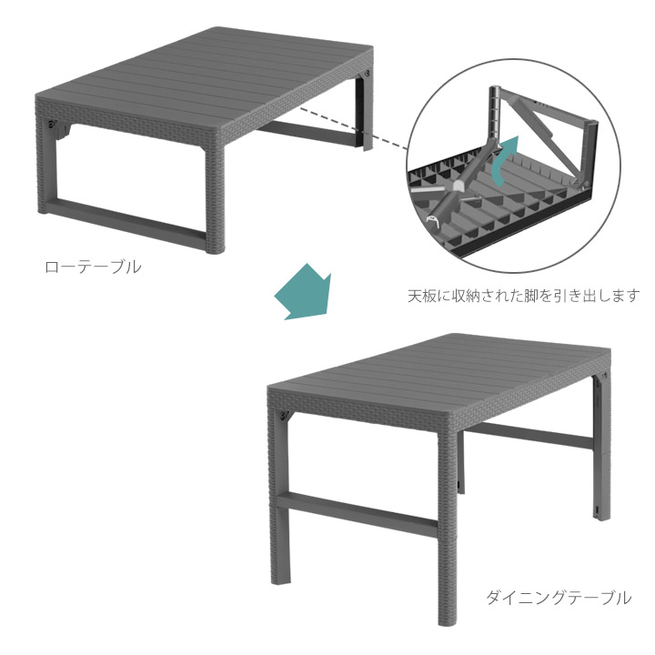 ケター （KETER）  ロザリエ コーナーソファ＆リヨンテーブルセット （ROSALIE CORNER SOFA WITH LYON TABLE SET）