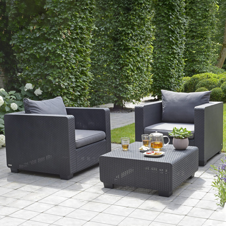 ケター（KETER） サルタ シングル ソファ 2脚・テーブル 3点セット（Salta SINGLE SOFA DUO SET）