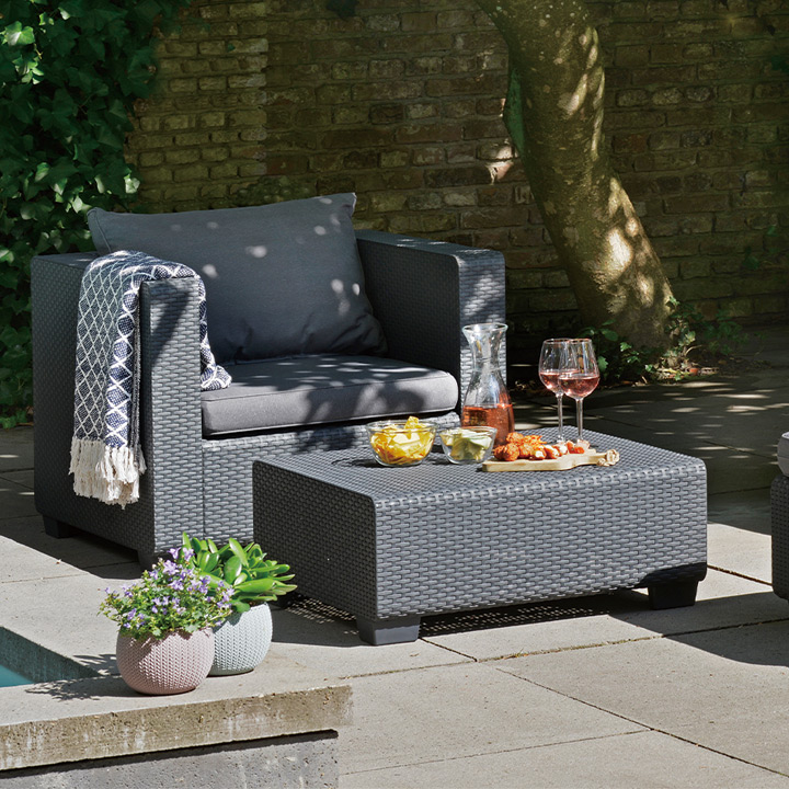 ケター（KETER） サルタ シングル ソファ 2脚・テーブル 3点セット（Salta SINGLE SOFA DUO SET）