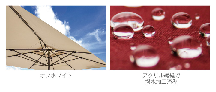 イタリア スコラロ社製 （Scolaro社） 大型パラソル「カプリ 6060 ＆ ポット型ウエイトベース セット」