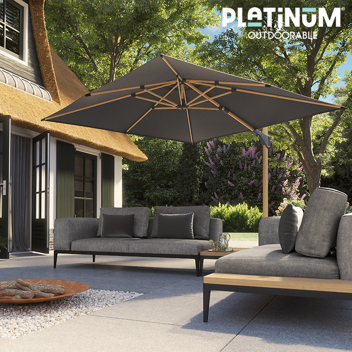 「プラチナム（Platinum） チャレンジャー（Challenger） T2　大型パラソル 3x3ｍ フレーム：オーク」※土台別売り