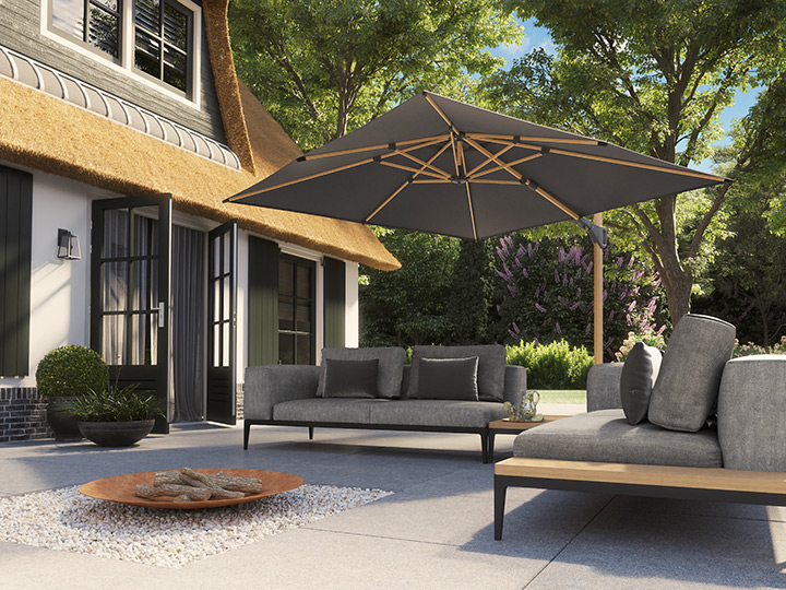 「プラチナム（Platinum） チャレンジャー（Challenger） T2　大型パラソル 3x3ｍ フレーム：オーク」※土台別売り