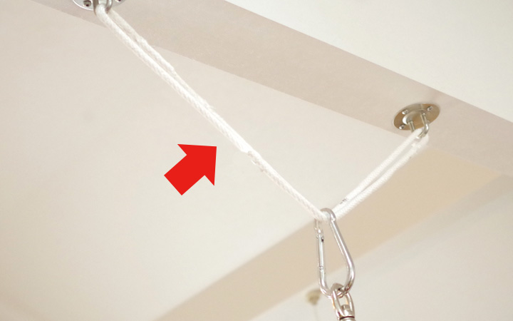 「CUチェアハンモック用 白ロープ 300cm（3ｍ）」