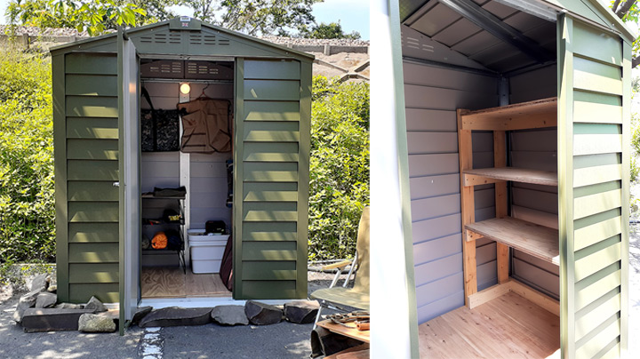 収納 シングルドア 屋外物置「メタルシェッド TM6 SD アペックスルーフ」