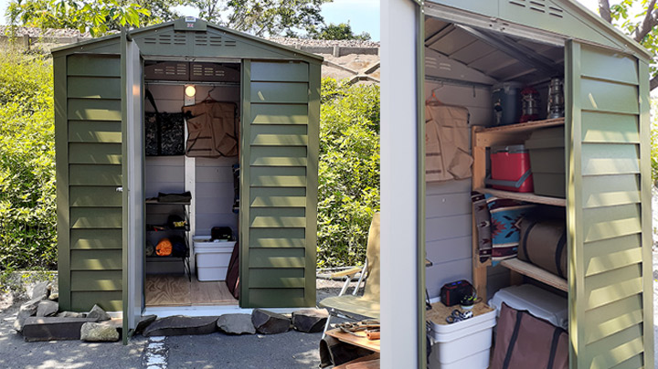 収納 シングルドア 屋外物置「メタルシェッド TM6 SD アペックスルーフ」