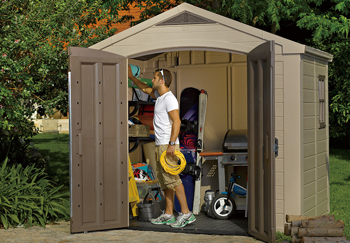 樹脂製木調物置「ケター （KETER） ファクター ガーデンシェッド 8×6 （FACTOR 8×6）」