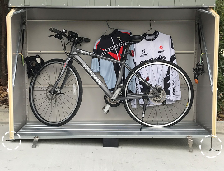 屋外物置 「メタルシェッド 自転車倉庫 TM3 ツートーン（大型・中型）」