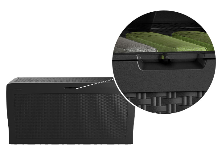 樹脂製収納BOX「ケター （KETER） サモア ガーデンボックス 270L （SAMOA 70G）」