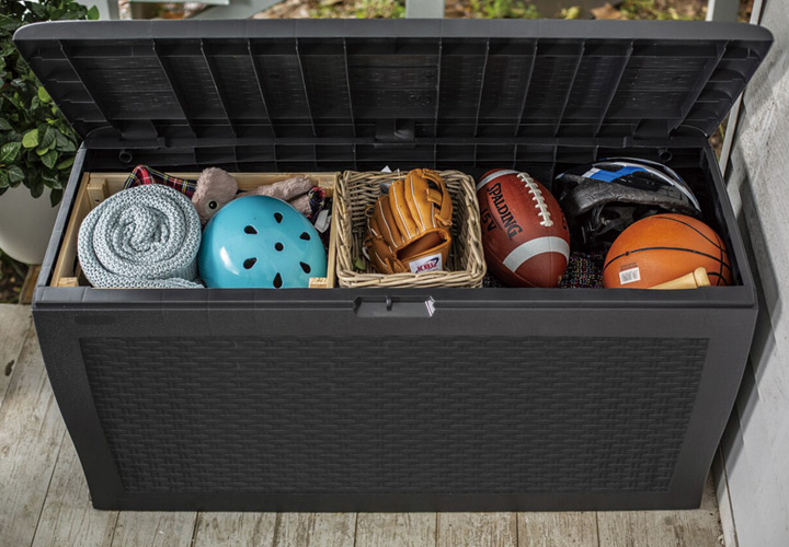 樹脂製収納BOX「ケター （KETER） サモア ガーデンボックス 270L （SAMOA 70G）」