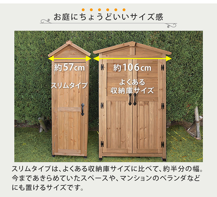 「三角屋根スリム収納庫 KGRS1600S」