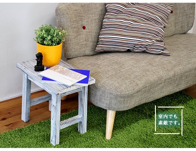 ホワイトスツール風花台大サイズYT-8068