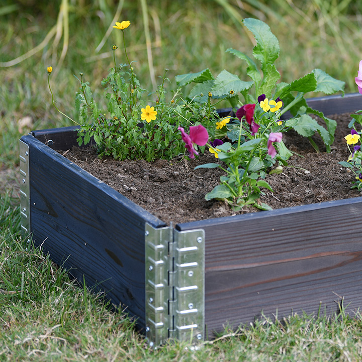 木製プランター 「ガーデンボックス1200×800 ブラック」