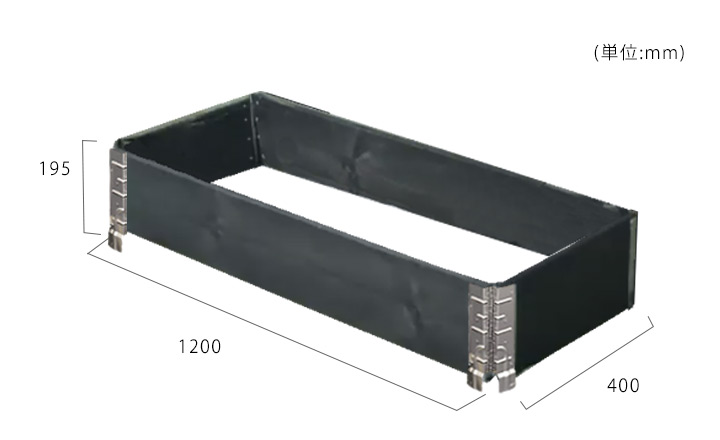 木製プランター 「ガーデンボックス1200×400 ブラック」