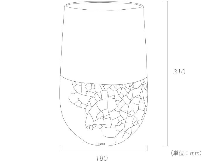 「ドマーニ（DOMANI） ミンスク ベース31（Minsk Vase31）」直径18cm 高さ31cm