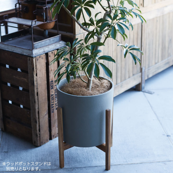 「プラニッタナ（Planeterna） シリンダー 鉢カバー」 直径38cm 高さ38cm 30L（13号鉢相当） ホワイト/ダークグレー/オリーブ