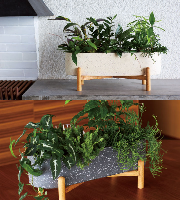 「ククイノックス（QUINOX） オブロング」幅65cm ライトベージュテラゾ/グレーテラゾ