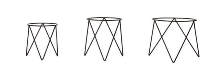 「リングアイアンポットスタンド M」直径29cm 高さ32cm