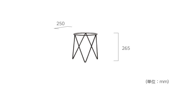 「リングアイアンポットスタンド S」直径25cm 高さ26.5cm