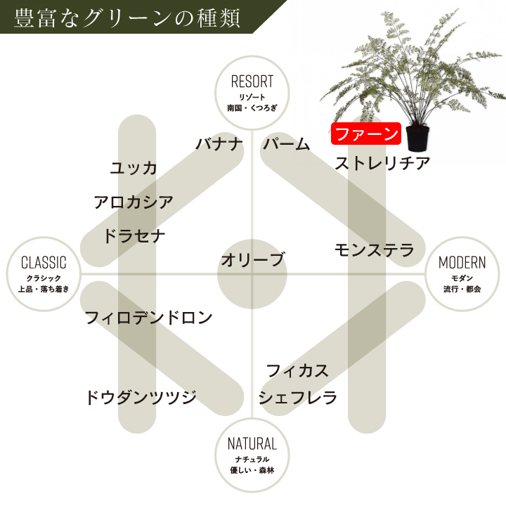 ファーン（パーム） 123cm（PALM GREEN 123 cm） 138355 シルカ（Silk-ka）