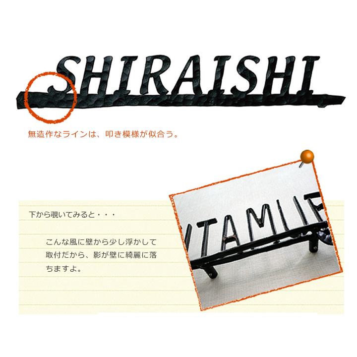 「フォレストヒルズ ネームプレート レーザーカット切文字 S54」