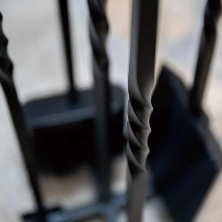 暖炉薪ツール「ファイヤーサイド オールアイアン 4点セット」