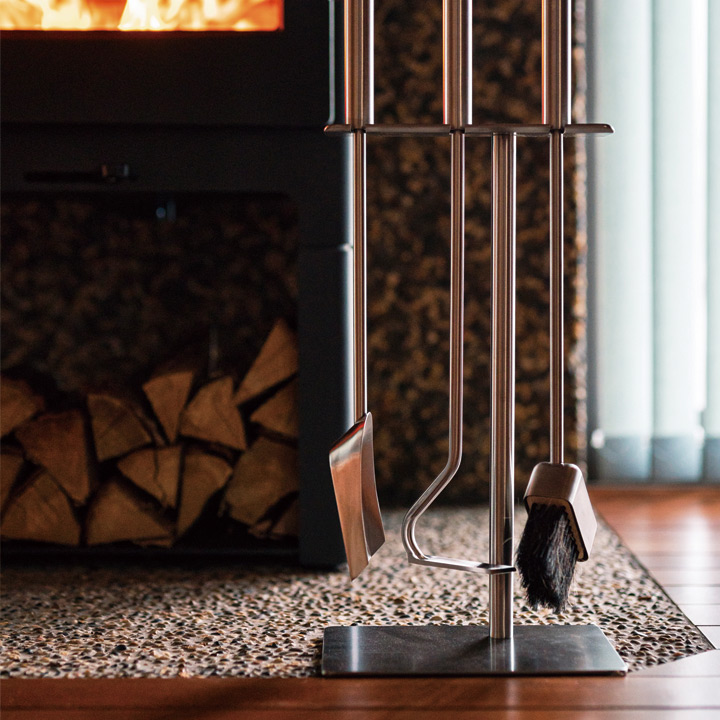 暖炉薪ツール「ファイヤーサイド ステンレスツールセット ショート」
