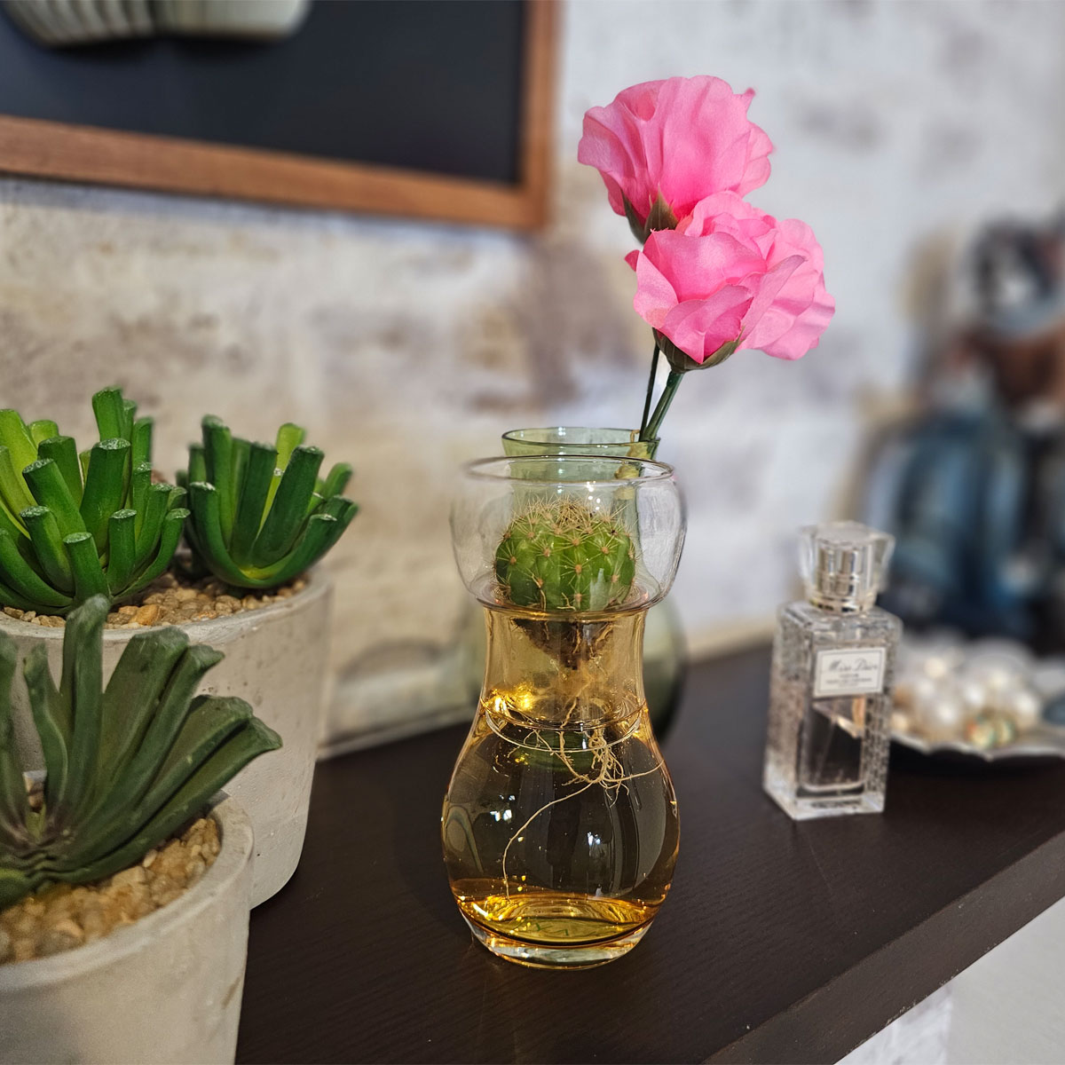 水耕栽培 花瓶 2WAYで楽しめる ガラスポット 「 Bulbee（バルビー