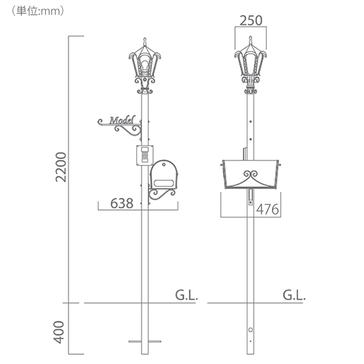 機能門柱 「ユーリス オールポストタイプ」