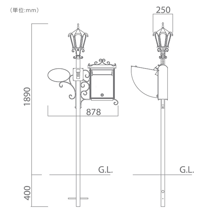 機能門柱 「カーサ ノーヴルポストタイプ」