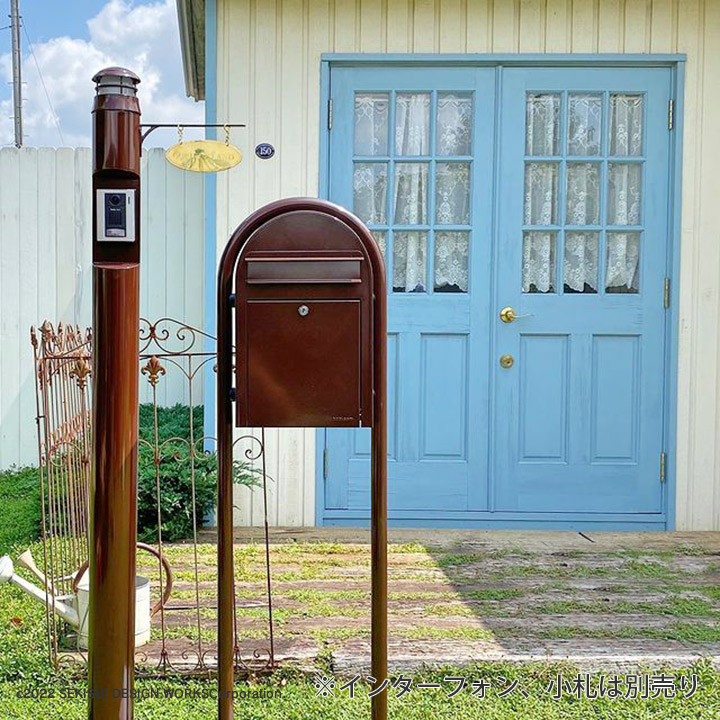 「門柱メリシリーズソポと郵便ポストボビのセット」
