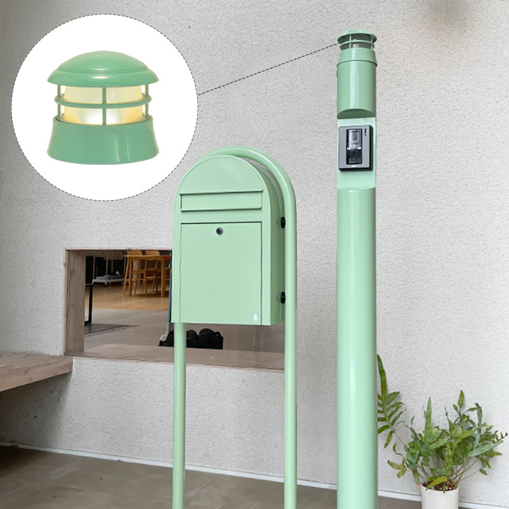 「門柱メリシリーズソポと郵便ポストボビのセット」