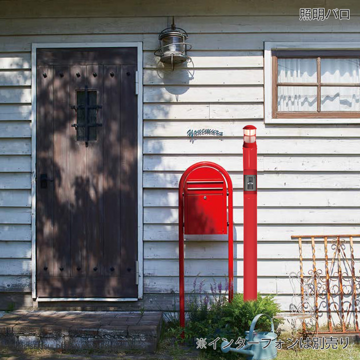 「門柱メリシリーズソポと郵便ポストボビのセット」