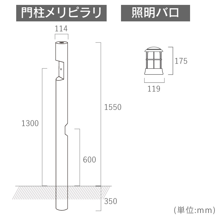 「門柱メリシリーズソポと郵便ポストボビのセット」