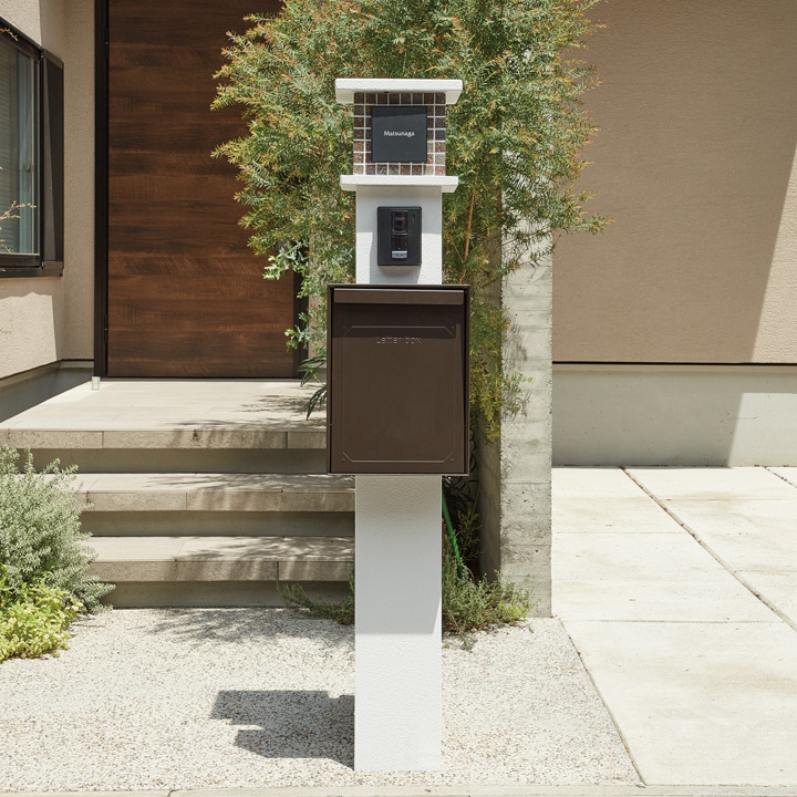 【機能門柱（照明付き）+表札+ポストセット】「機能門柱 un ニースプラス（NICE+）」