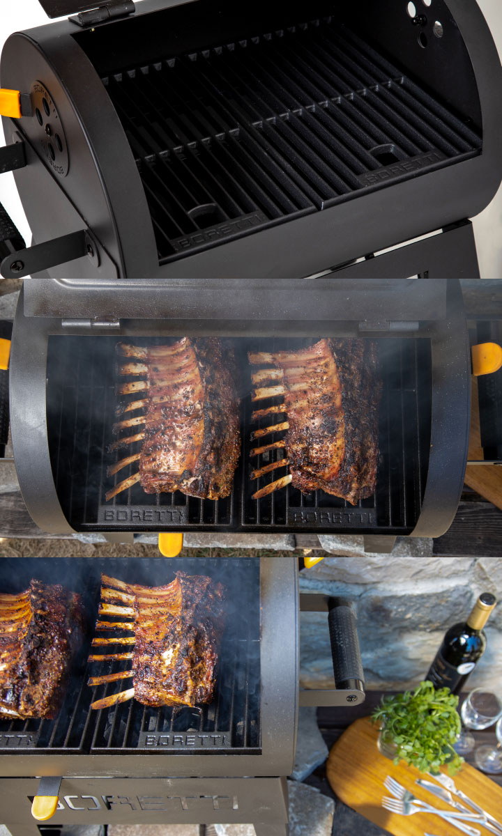 BBQグリル4点セット&炭・着火剤付「ボレッティ（BORETTI） テルツォ チャコールBBQグリル スターターセット」